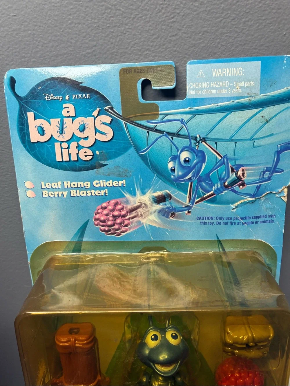 1998 Disney Pixar A Bug’s Life Hang Glider Flik Mattel Sealed Figure